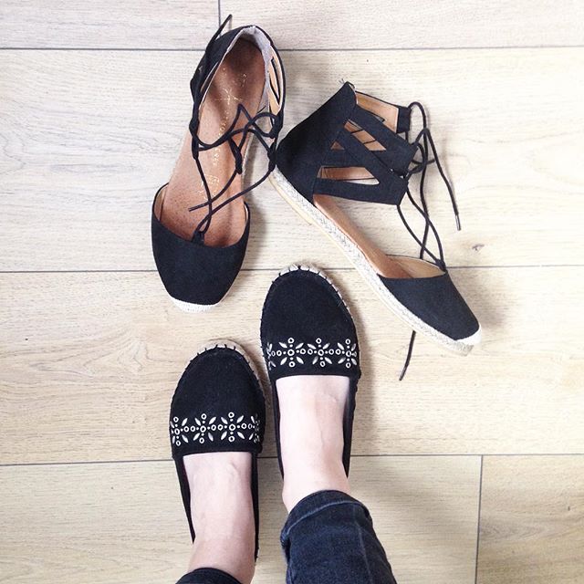 Passion espadrilles ✔️👌🏼 #newin #shoes #shoesaddict #espadrilles  #shopping #blackshoes